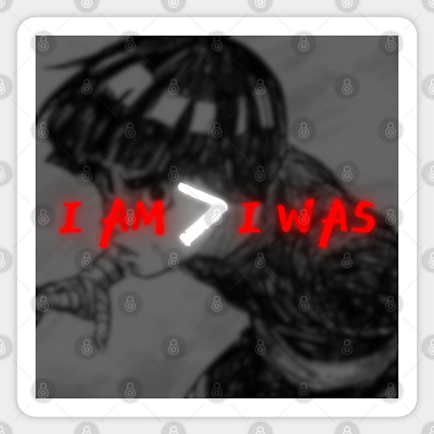 I AM > I WAS, anime, gym Sticker by ColaMelon